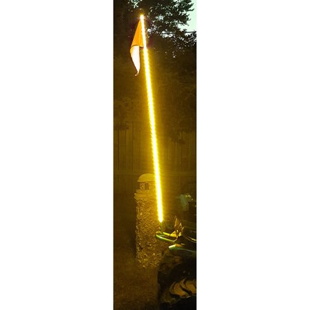 RACE SPORT 5Ft 5050 Led Lighted Whip (Orange) RSQG5FTO